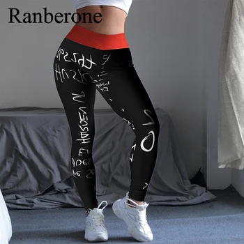 Ranberone 2020 joga hlače 3D ispis nalik na visokim strukom Ženske hlače Push Up fitness nalik na sport trčanje tajice teretana hulahopke