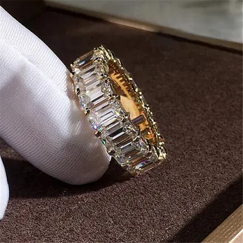 Choucong Princess cut Ring 925 sterling srebra puni AAAAA Cirkon cz angažman zaručnički prsten prsten za žene prst stranke nakit