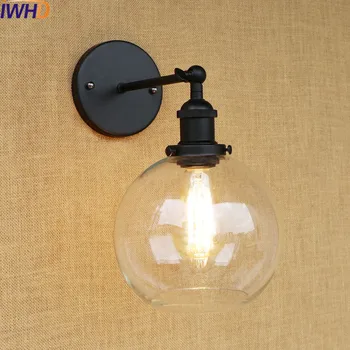 IWHD staklena kugla retro vintage zidne svjetiljke zidne svjetiljke Wandlamp LED Edison industrial zidne lampe Potkrovlje Apliques Pared Lampen