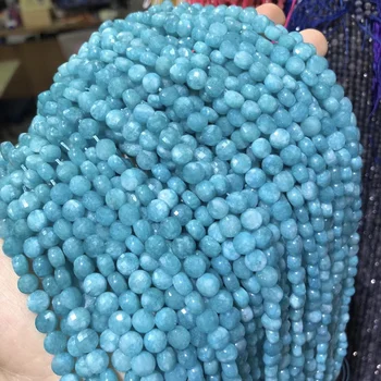 Prirodni kamen plavi амазонит perle izbrušena сплюснутый oblik slobodne razuporne perle za izradu nakita DIY ogrlica narukvica pribor