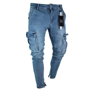 ZOGAA multi džepove hlače-teretni muške traperice kaki američki ulični stil hip-hop svakodnevne traperice muška moda klasični Trkač hlače
