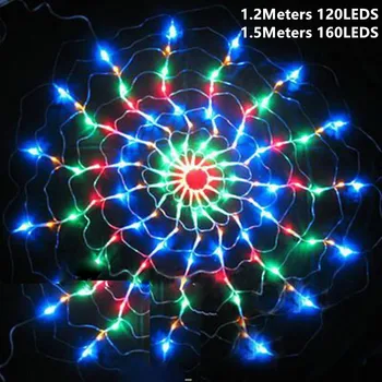 Dekorativna vanjska RGB šarene павлинья mreža LED treperi Neonski gudački svjetlo kreativni paukova mreža lampa vjenčanje Božićno drvce svjetlo