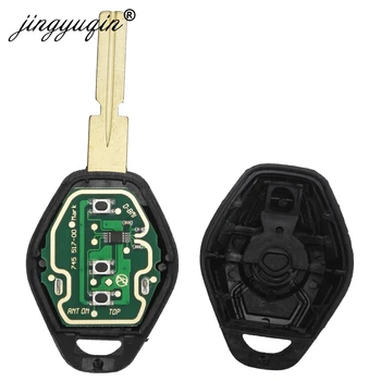 Jingyuqin 10pcs Car Remote Key DIY for BMW EWS 1/3/5/7 Series X3 X5 Z3 Z4 with ID44 Chip Keyless Entry Transmitter HU58 HU92
