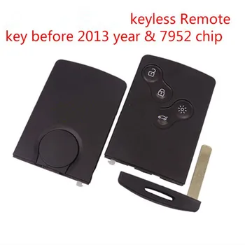 Bez ključa Auto key 4 button Smart Card key pcf7952 čip za Renault Koleos Scenic Laguna key