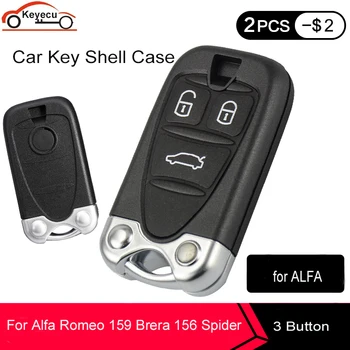 KEYECU zamjena kućišta daljinskog upravljača automobilski ključ Shell za ALFA ROMEO 159 Brera 156 Spider 3 tipke Smart Key 2005-2011year