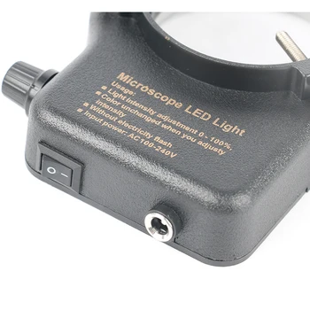 144 LED Ring Light 6500K podesiva lampa Microscopio illuminator za industrijsku video stereo mikroskop HDMI VGA USB kamere