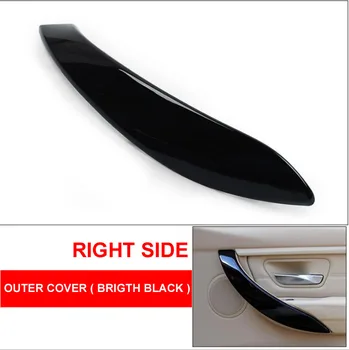 LHD RHD Piano Black Silver Carbon Fiber Car Interior unutarnja vrata vanjska ručka zaštitni poklopac za BMW F30 F80 F31 F32 F33 F35