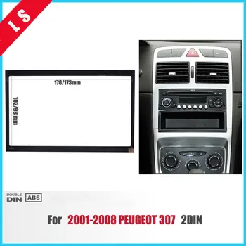 2 Din automobil prenamijeni Radio opšav za 2001-2008 PEUGEOT 307 2din crtica komplet adapter CD trim ploče auto stereo audio kadar