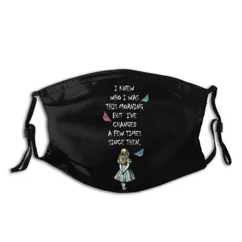 Alice In Wonderland Quote Washable Printed Usta Face Mask with filter Anti-Cold Wind Proof Protection Cover respirator odrasla osoba
