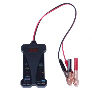 MP0514A 12V Digitalni tester baterija voltmetar i analizator sustava za punjenje s LCD zaslonom i led diode - crna verzija