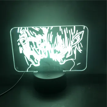 Napad na Titan Eren Yeager oklopna div 3D lampa alarm baza noćno svjetlo slatka dar je sjajna baza Led noćno svjetlo žarulja