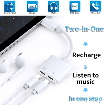 Dvostruki Tip C Aux audio priključak za slušalice, adapter za Samsung Galaxy S20 S10 S9 Huawei P40 USB-C punjenje Splitter slušalice pretvarač