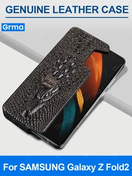 GRMA luksuzni zaštitna torbica od prave kože za Samsung Galaxy Z Fold2 Fold 2 5G SM-F9160 Case bočna preuzimanje противоударная poklopac
