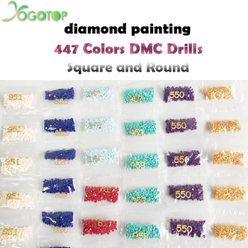 Veleprodaja DMC 447 boja full kvadratnom/cijele bušilica smole dijamant gorski kristal,DIY Dijamant slikarstvo kristalne perle kamen pribor