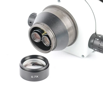 WD120 0.7 X Trinocular stereo mikroskop dodatna leća objektiva Barlow navoj 48 mm