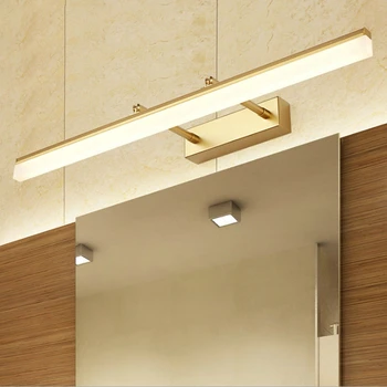 Moderna led zidna svjetiljka Zlatni / krom / crna 40CM9W / 50CM12W ogledalo prednje svjetlo aluminijski kupaonica svjetla wc šminka lampe