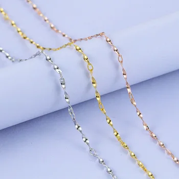 Prekrasna Srebrna twisted lanac ogrlice S925 0.7 mm 16 & 18 inča tri boje za odabir najbolji poklon za nju