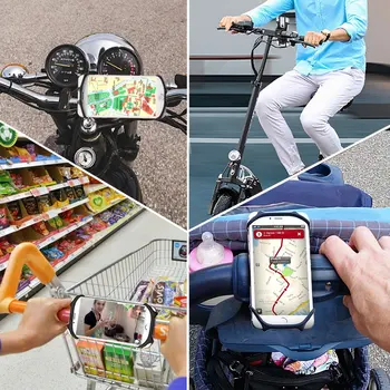 Univerzalni silikon bicikl Držač telefona motocikl bicikl kolica Držač telefona volan stalak držač za 4-6 cm mobitel GPS