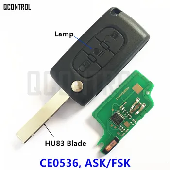 QCONTROL novi daljinski ključ 433 Mhz za CITROEN C2 C3 C4 C5 Berlingo Picasso Auto Door Lock (CE0536 ASK / FSK HU83 Blade)