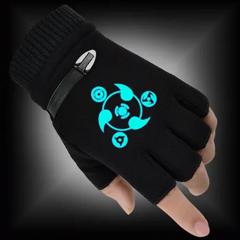 Zimske muške rukavice crtani anime Naruto fluorescentni Sjaj rukavice bez prstiju tople pletene rukavice 2020 novi