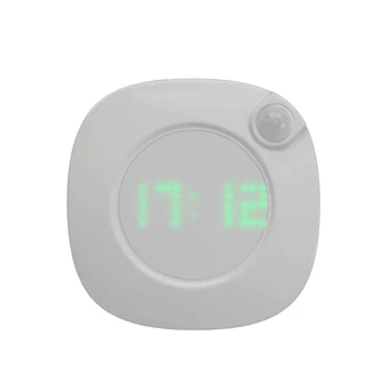 2 boje LED PIR detektor pokreta noćno svjetlo sa satom vremena za dom spavaće sobe stepenice zidne lampe svjetlinu kapacitet baterije