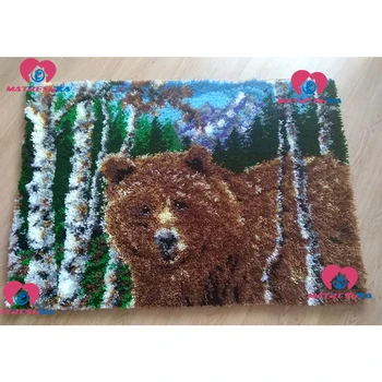 DIY kvaka kuka tepih setovi radovi kukičanje tapiserija 5D pređe rukotvorina jastuk skup za vez tepih medvjed