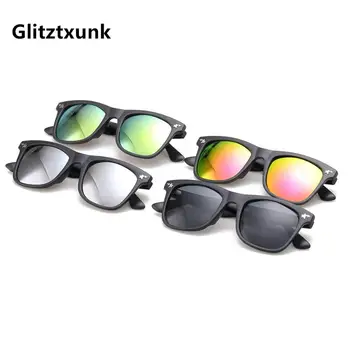 Glitztxunk New Kids sunčane naočale retro kvadratni okvir u boji Children Sun Glasse For Boys Girls Black Fashion Shade baby Kolutanje UV400