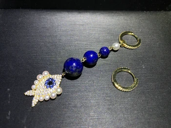 925 sterling srebra kreativni luk morskog konjica ribe shell morskog života tirkizne naušnice lapis lazuli naušnice i ogrlica ženski kostim