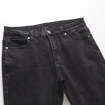 IEFB /men ' s wear streetwaer slim black jeans for male 2021 Korean spring new all-match elastična tkanina olovka pants 9Y2177