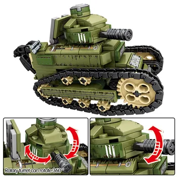 Grad je policija vojni tenk rata model oružja gradivni blokovi WW2 hitne pomoći vojnika brojke cigle darove, igračke za dječake