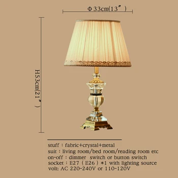 DLMH kristalno stolne svjetiljke stolne svjetiljke luksuzne moderne moderne tkanine za predsoblje dnevni boravak ureda kreativne spavaće sobe hotela