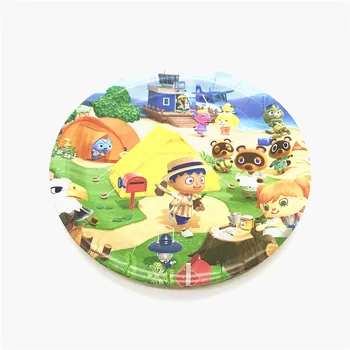 80/40 Kom Animal Crossing Birthday Party Decoration Party Za Potrošni Materijal Za Jednokratnu Upotrebu Papirnate Čaše Tanjuri Banner Kape Dječji Setove Posuđa