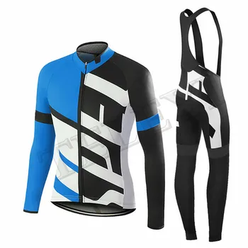 Proljeće i jesen 2018 team spec long sleeve cycling jersey set Ropa Ciclismo breathable racing bike odjeca MTB Bike 20D gel jastučić