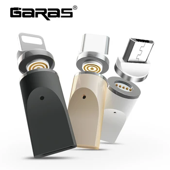 GARAS Magnetic Adapter To For 8pin/Micro/usb type c support Charger And Data Magnet Adapter