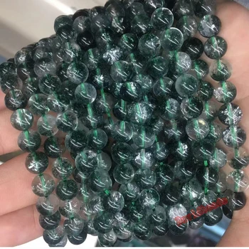 Prirodni kamen zeleni kristal pucketanje fantom duh slobodne perle modni narukvica za žene muški nakit narukvice perle Šarm Diy
