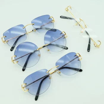 Metalne Sunčane Naočale Rimless Trg Velike Sunčane Naočale C Luksuzne Muške Sunčane Naočale 2020 Carter Sun Pri Odabiru Čaše Za Vino Brand Desinger Shade Za Muškarce