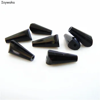 Crna boja 50шт 6X12 mm toranj oblik Austrija kristalne perle, staklene perle slobodan razuporne perle za DIY nakit