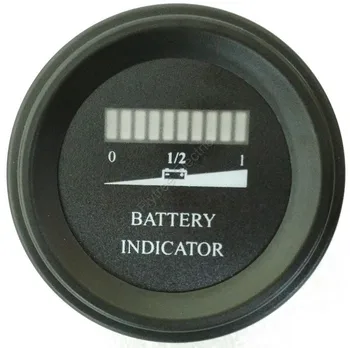24V Round battery gauge 10 Bar LED Digital Battery Discharge Indicator meter for LSV NSV golf carts