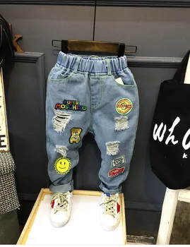 Djeca slomljena дырчатые hlače hlače Baby Boys Girls jeans brand moda jesen 2-6Years dječje hlače Dječje odjeće (AQ878