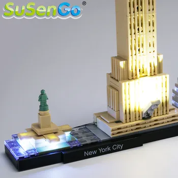 SuSenGo LED Light Set For 21028 Arhitekture New York City je kompatibilan sa modelom bez građevinskih blokova