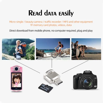 Accezz Micro SD Card Reader Type C to TF Card Reader 3.0 Mini OTG adapter za iPad, Macbook Pro, Samsung Smart Memory Card Reader