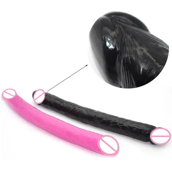 43 cm visoka kvaliteta duge debele dvoglavim penis dildo soft realan silikonski analni dildo u prirodnoj veličini seks-igračke za žene i lezbijke