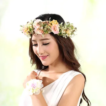 2019 Nova Moda Žene Vjenčanje Cvijet Vijenac Оголовье Cvjetne Vijence Traka Za Kosu Cvijet Crown Pribor Za Kosu