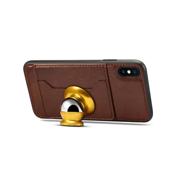 Torbica za iPhone X XS XR Max 8 7 6 6S Plus kožna Magnet je auto-telefon torbica-držač kartice, novčanik torbica za iPhone 8 7 Plus Case stoji