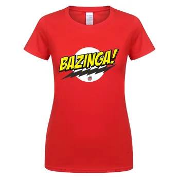 Teorija Velikog praska majica BAZINGA Ženske majice kratkih rukava novi Sheldon Cooper t-shirt Ženska pamučna odjeća tees top