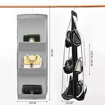 6 pocket visi torba organizator za ormar ormar prozirna vrećica za pohranjivanje vrata zid jasno različite cipela torba s vješalicom za kapute