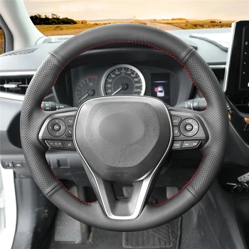 MEWANT crna umjetna koža poklopac volana automobila Toyota Corolla RAV4 2019-2020 Camry 2018-2020 Avalon 2019-2020