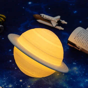 2020 New Arrive 3D Print Saturn Lamp Night Light Like Moon Lamp For Kids Room Night Lamp Punjiva svjetlo za svemirske ljubavnik