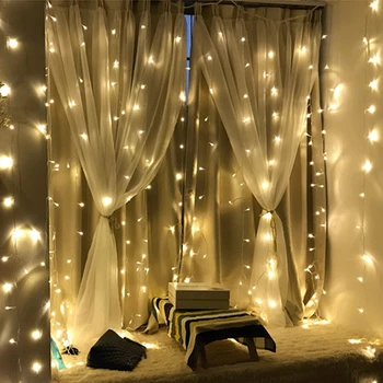 LED Garland Icicle String Svjetla 3x3M 3x2m 6x3m 8mode Christmas LED Curtain Fairy Lights For Wedding Party Window Decoration