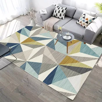 Moderan, jednostavan dnevnoj sobi tepih Nordic ins geometrijski uzorak tepih poda home shop prikaz tepih